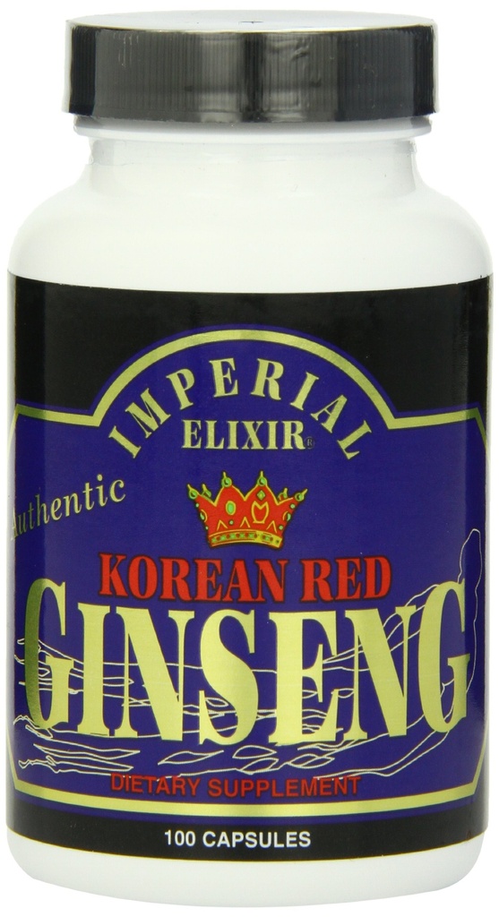 Imperial Elixir, Korean Red Ginseng, 600 mg, 100 kapslar