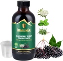Immunia Elderberry Syrup auttaa vahvistamaan immuunijärjestelmää. Elderberry Concentrame with Elderflower, Timjami ja Piparminttu. Ei sokeria lisätty. Herkullinen maku. 24 päivää / pullo. (1-pakkaus)