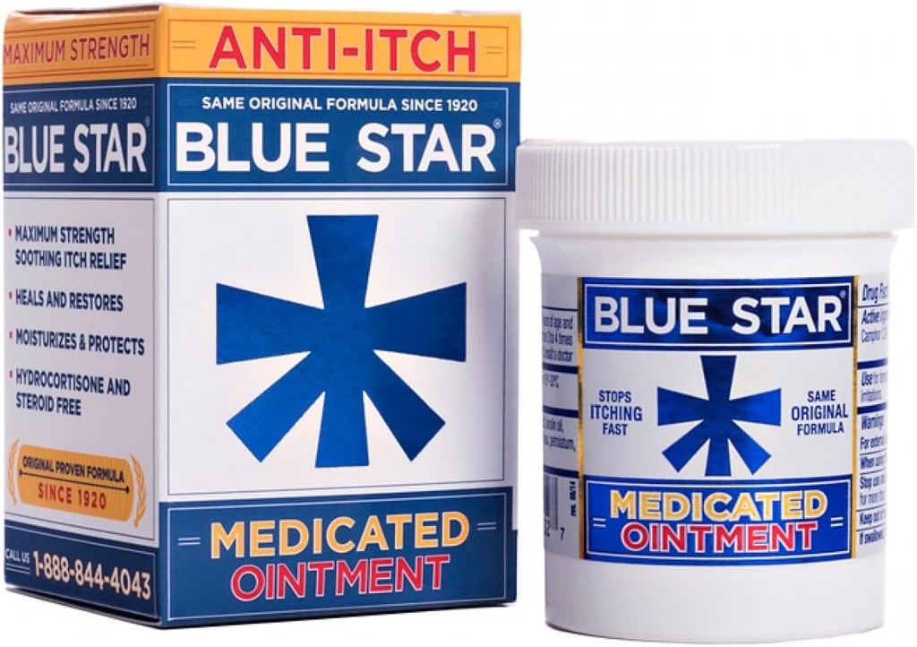 Blue Star -lääkeainejäännösvoide, 2oz Per Pack (2 pakkaus)