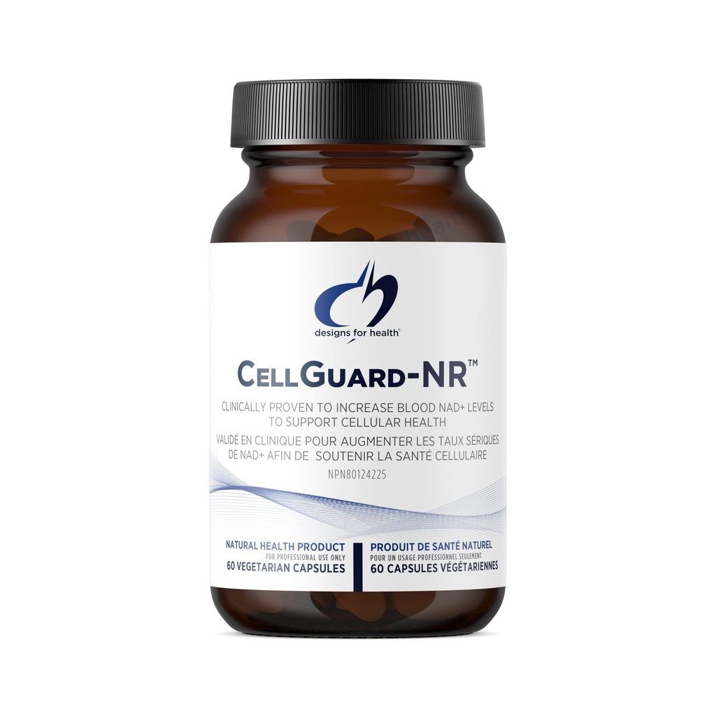 Design för hälsa CellGuard-NR - NAD + Supplement - Nikotinamid Riboside Chloride med Resveratrol + Pterostilbene för att stödja Cellular Repair & Healthy Aging (60 Vegan Capsules)