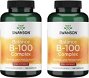 Swanson-vitamiini B-100 - vitamiini täydentää edistää energiaa ja aineenvaihduntaa tuki - korkea teho Formula tuki sydämen terveys, aivojen terveys & hermotoiminta - (100 kapselia) (2 pakkaus)