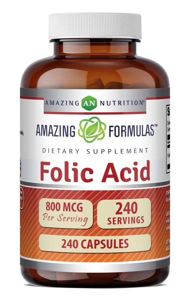 Amazing Formula Foolihappo (Vitamin B9) 800 Mcg Supplement ...