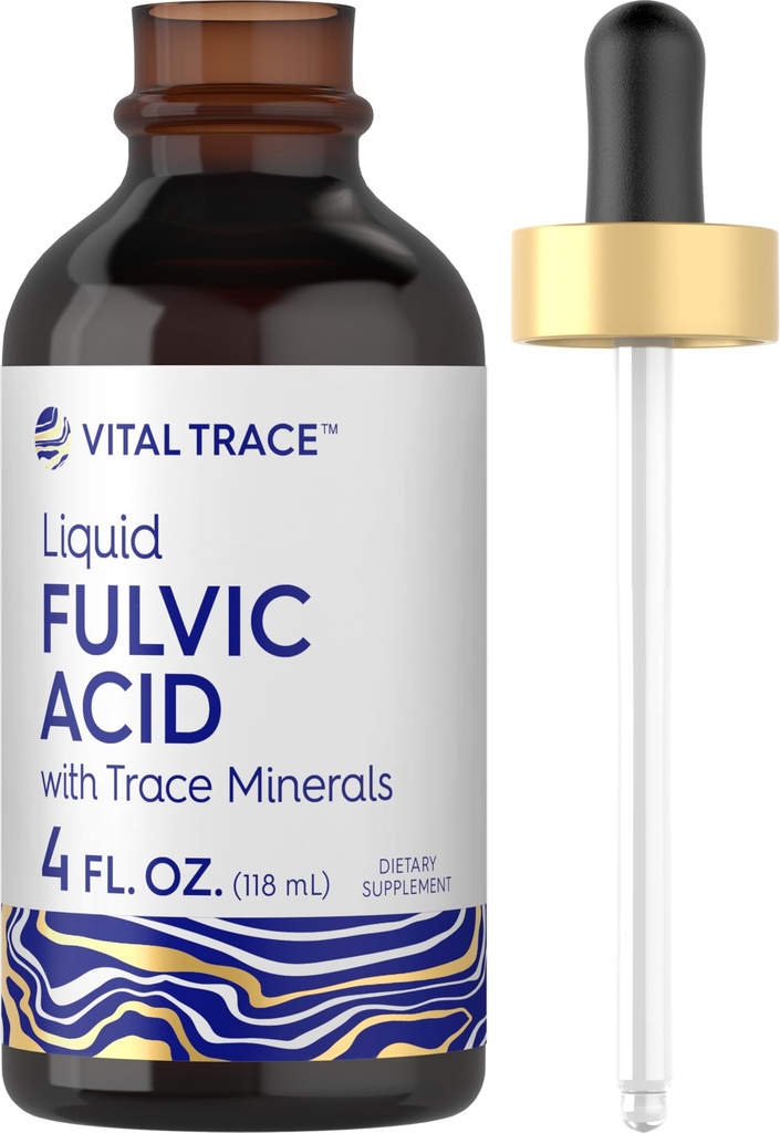 Carlyle Fulvic Acid Drops 4 fl oz ... Ionic Trace Minerals... Liquid Supplement ... Kasvissyöjä, ei-GMO:t & Gluteeniton