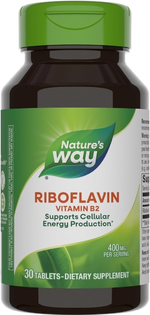 Nature's Way Riboflaviini B2, 400 mg per annos, 3 kpl pakkaus