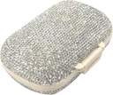 Bling Diamond pilleri Järjestin 8 Osastot,Daily matka kannettava pilleri tapauksessa Double Side Strassi pilleri laatikko vitamiini / Cod Liver Oil Medicine Kit (Hopea)