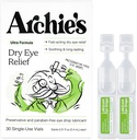 Archie's Remedies, Dry Eye Relief, Ultravoitelu silmätipat, Clean Formula and Preservative-free Vials, Single-use, for Irritation and Red Eyes, Natural Kyynelten, 30