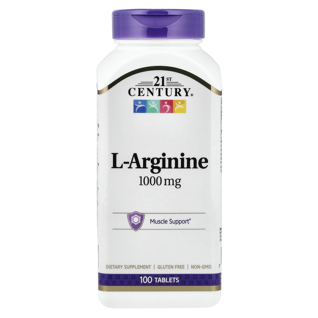 21st Century L-Arginine 1000mg, Maximal Styrka 100 ea