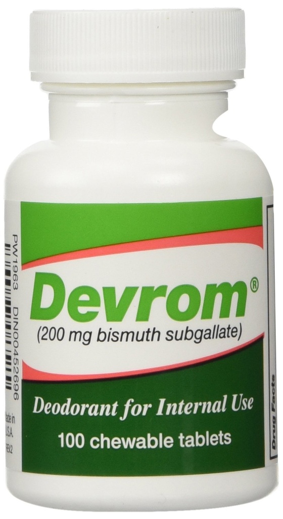 DEVROM-tabletit (sisäinen Deoderantti)200MG 100 purutablettia