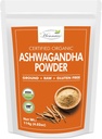 Organisk Ashwagandha Powder | Lösbar Zip Lock Pouch | Withania Somnifera från Indien | USDA Organic | Non-GMO | Pure & Natural Herbal Ashwagandha Powder | 114 Gram (4 OZ)