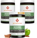 AMMATILLINENYOU Aamu Täydellinen päivittäinen hyvinvointi Greens Superfood Drink Mix for Gut Health w/prebiootit, Probiootit, Antioksidantit, Vihreät Superfoods, 10 miljardia PMY (3 pakkaus, Apple Cinnamon)