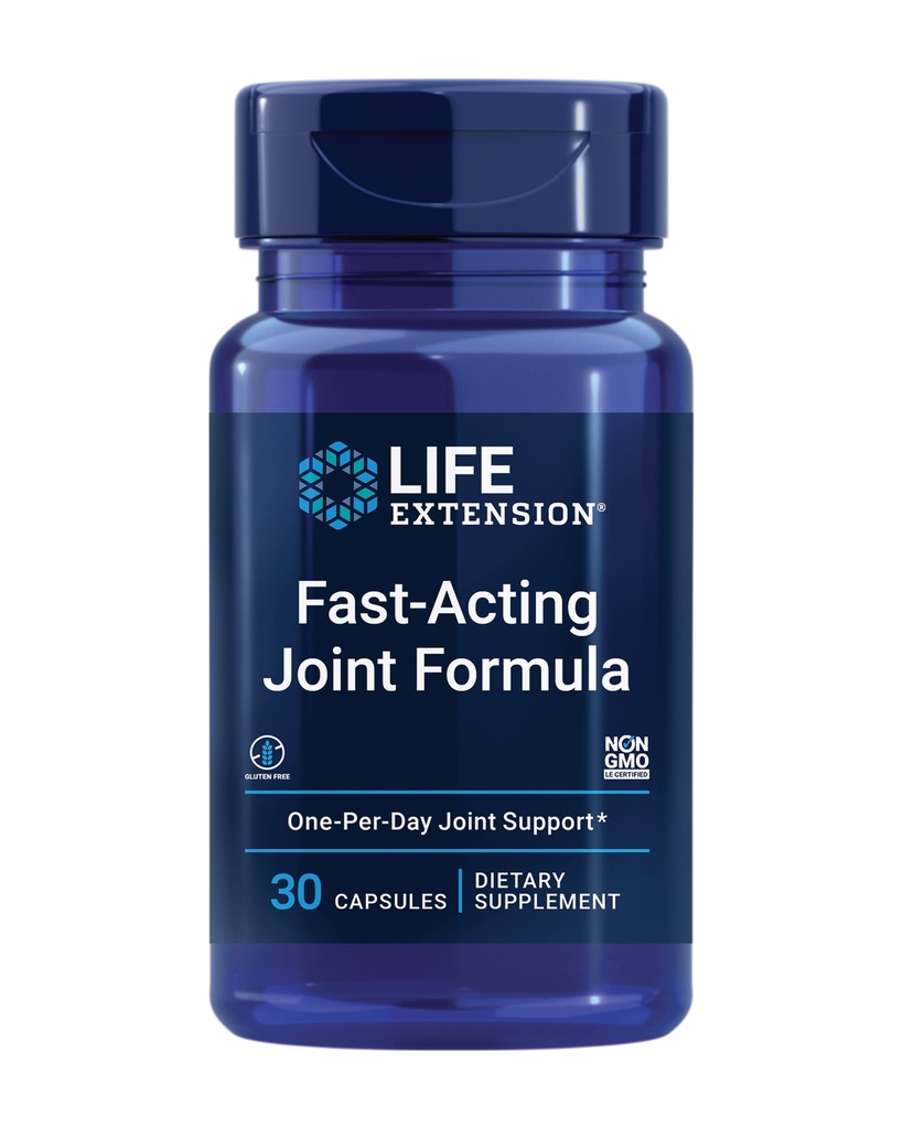 Life Extension Fast-Acting Joint Formula, Keratin, Korean Angelica, hyaluronic Acid, Joint Discomfort Relief, Non-GMO, Gluten-Free, 30 kapslar