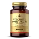 Solgar-vitamiini E 670 mg (1000 IU), 180 Softgels - luonnollinen antioksidantti, iho- ja immuunijärjestelmän tuki - luontaisesti käytetty E-vitamiini - Gluteeniton, maitotuotteeton - 180
