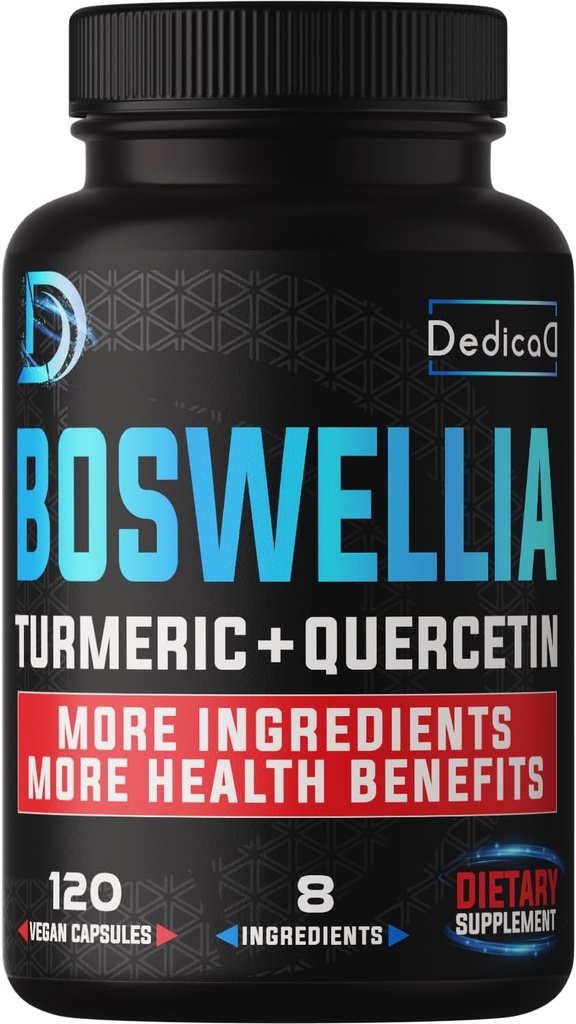 Boswellia Serrata - Blended Turmeric, Quercetin, Citrus, Inkivääri, valkoinen Willow, Alfalfa - Tuki Cartilage, Immuuni ja kehon terveys - 120 kapselia