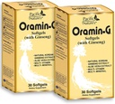Pacific Nature's Oramin G (30 Softgels) Korea Ginseng-, Aloe Vera-, B-vitamiinikompleksi- ja Sinkki energia-, immuniteetti- ja ravitsemustukipakkaus - 2 pakkaus