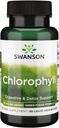 Swanson Chlorophyll - Green Foods Formula Supporting The Body's Natural Cleansing & Deodorizing Process - Främjar Gut Health Support - (90 flytande Veggie Capsules, 50mg Varje)