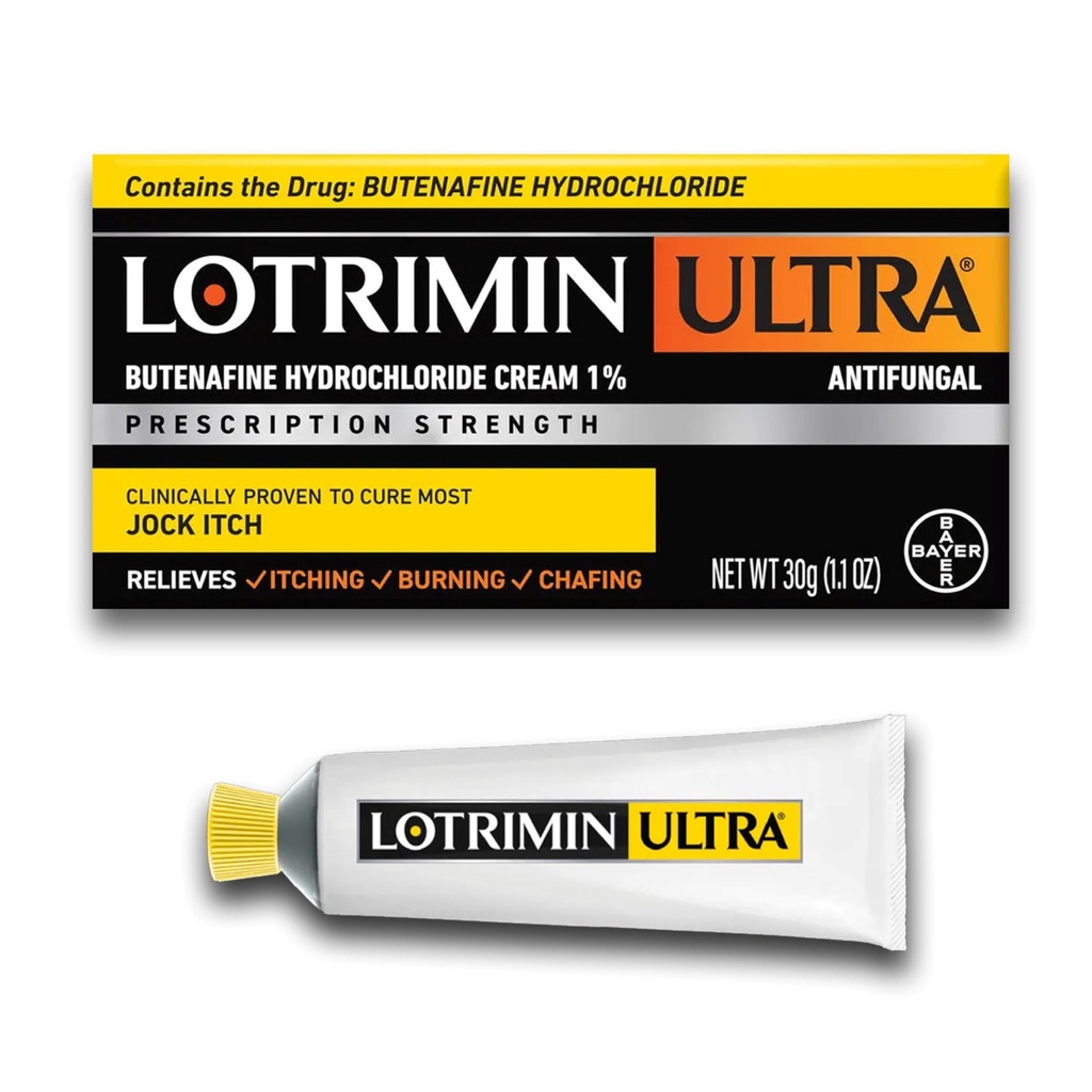 Lotrimin Ultra sienilääke Jock Itch Cream Butenafine Hydrochlorothiade, Jock Kutinaa Hoito miesten, naisten ja lasten yli 12-vuotiaana, 1,1 oz putki