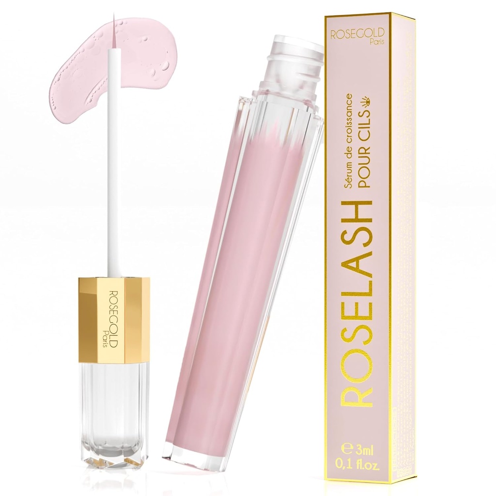 ROSEGOLD ROSELASH Growth Serum for Fuller, Pidempi, Thicker Lashes - 95% Natural Made in France - Hormoniton, Tuoksumaton - Vegan