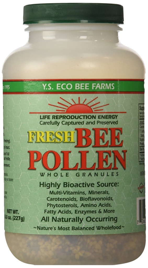 Y.S. Organics Fresh Bee Pollen Koko rakeet, 8 Ounce