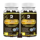 Black Seed Oil & Sea Moss Gummies, 2Pack Irish Sea Moss Gummies musta siemenöljy, Ashwagandha Extract, vanderberry, Turmeeric, C-vitamiini, D3-vitamiini - immuuni tuki, nivelet, digestio, hiukset ja iho