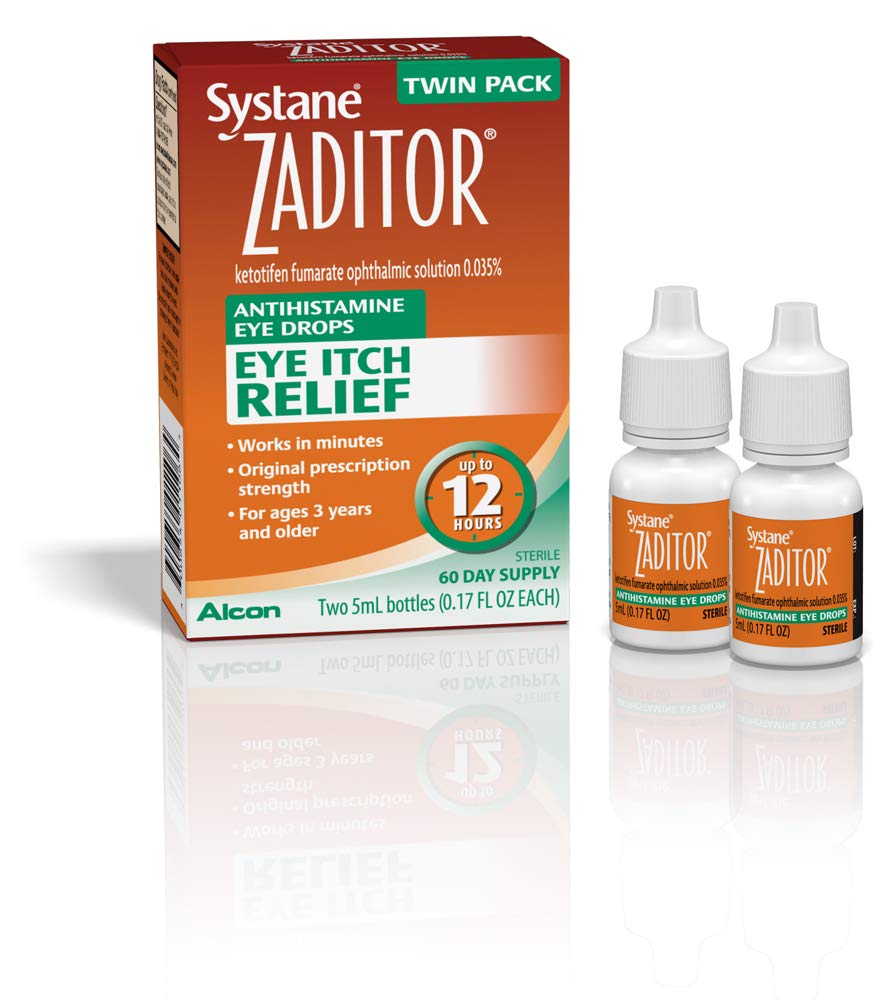 Zaditor Antihistamiinin silmätipat, Twin Pack, 5-metrinen