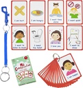 Särskilda behov Mina kommunikationskort för Special Ed, Tal Delay Non Verbal Children och vuxna med Autism 27 Flash-kort för Visuellt stöd eller cue-kort