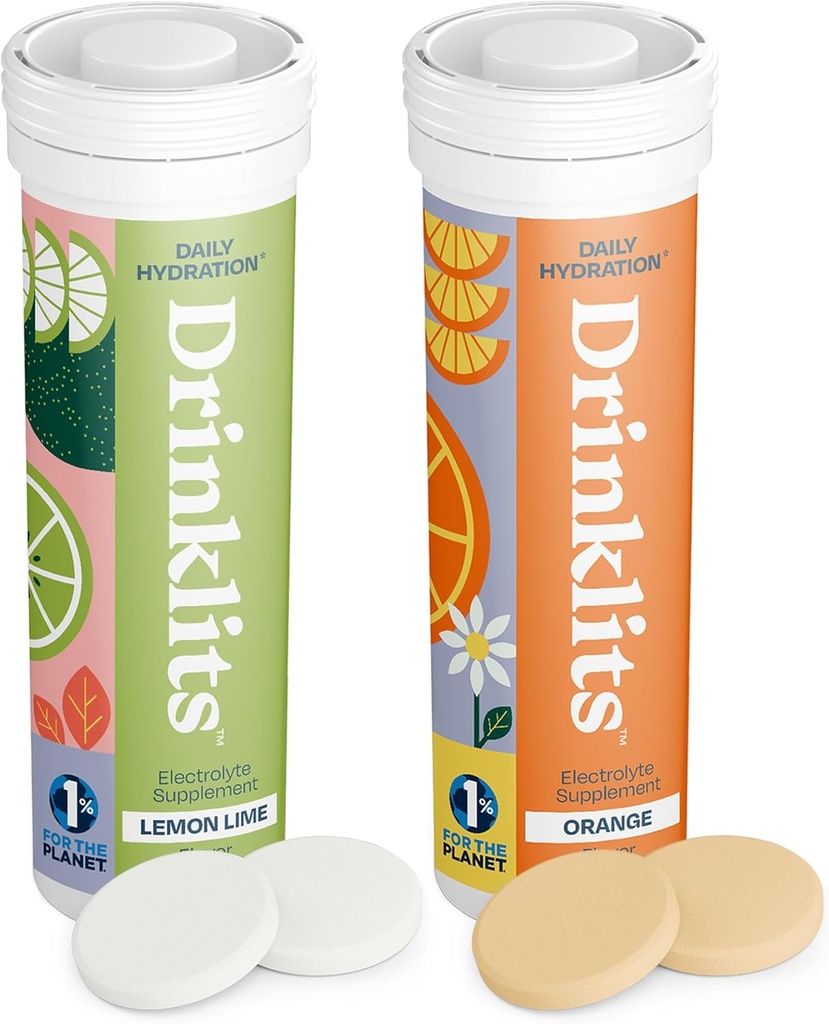 Drinklits Sitruuna-Lime & Orange Electrolyte Tabletit (2) Tube Bundle 