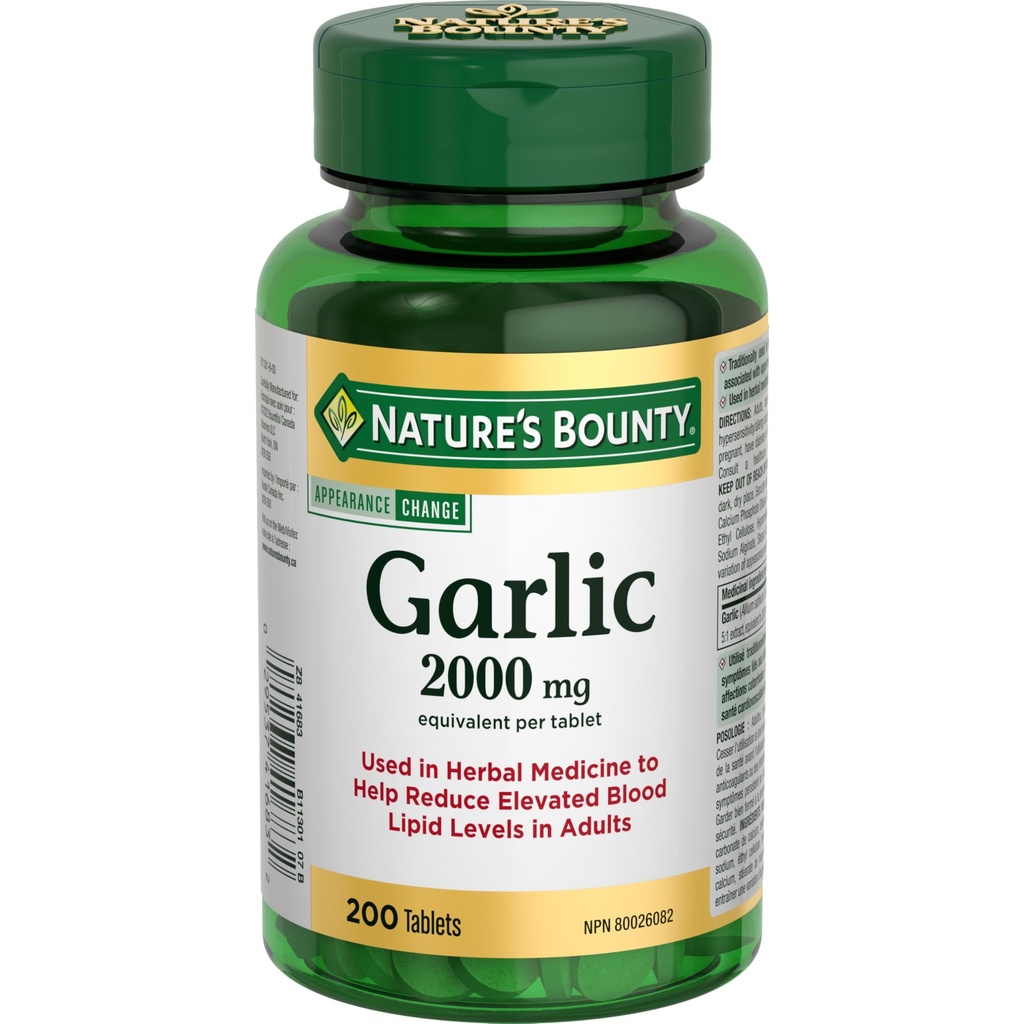 Naturens Bounty Garlic 2000mg, 200 tabletter
