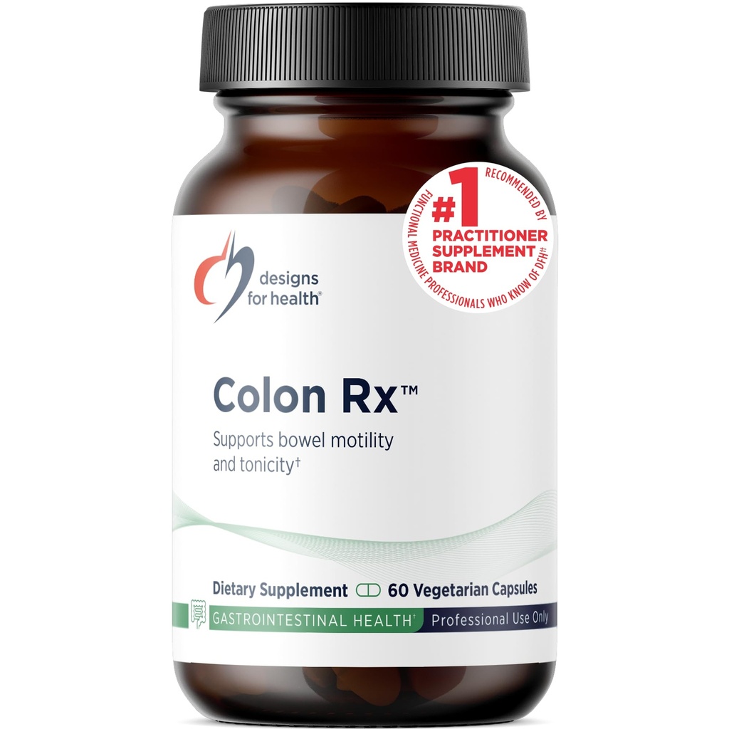 Designs for Health Colon Rx - Magnesium Hydroxide + Triphala för att stödja tarmmodilitet hos personer med yrkesmässig förstoppning - Non-GMO Herbal Supplement (60 kapslar)