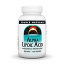 Källa Naturals Alpha Lipoic Acid 200 mg Stöder Hälsosam Sugar Metabolism, Liver Function & Energy Generation - 120 tabletter