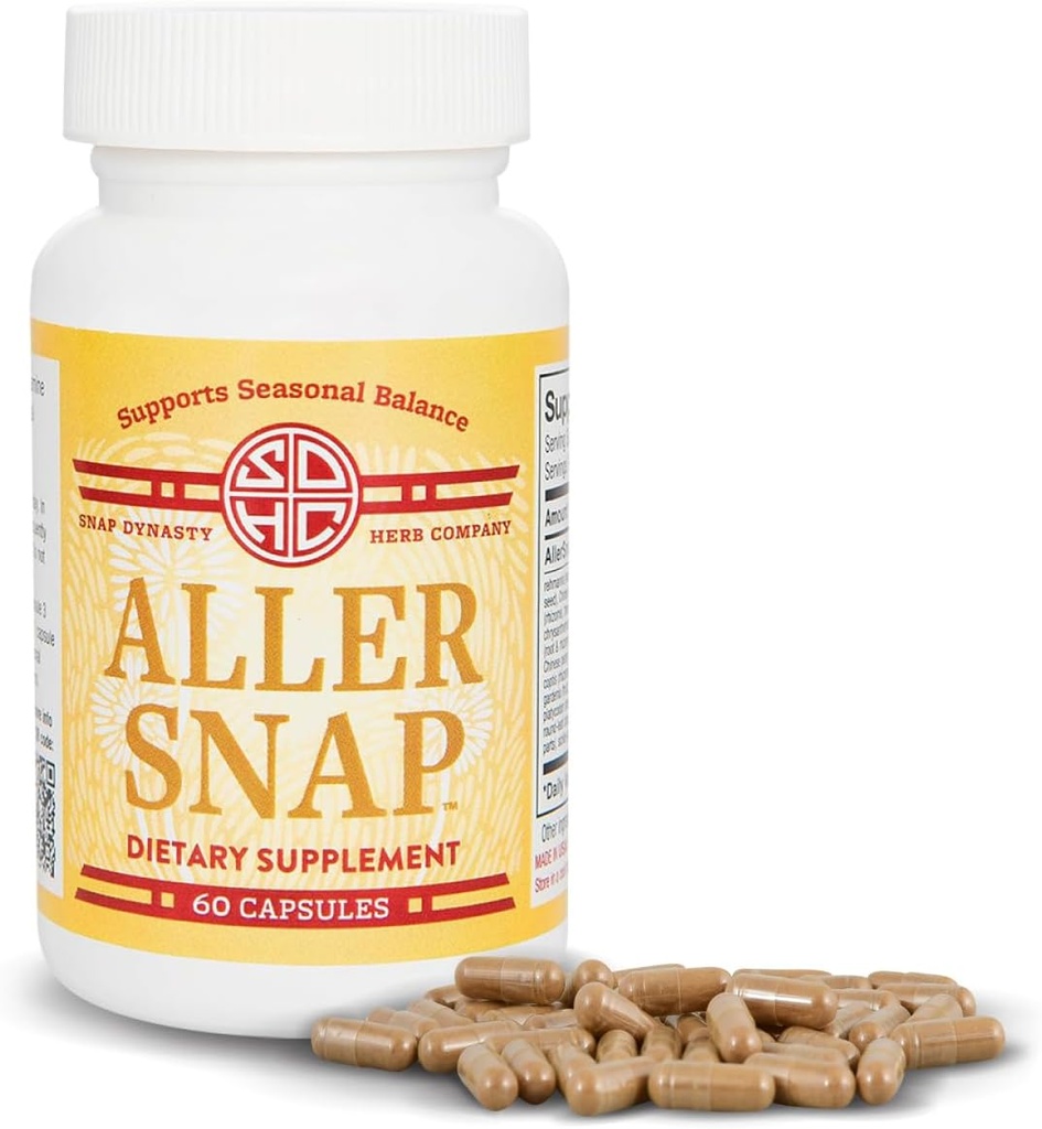 Snap Dynasty Aller Snap - 60ct Kapselit, pakkaus 1 - Kasvipohjainen kausittainen tuki terveelle Histamine Response, Histamine Support Supplement, Ei vasta-aiheita