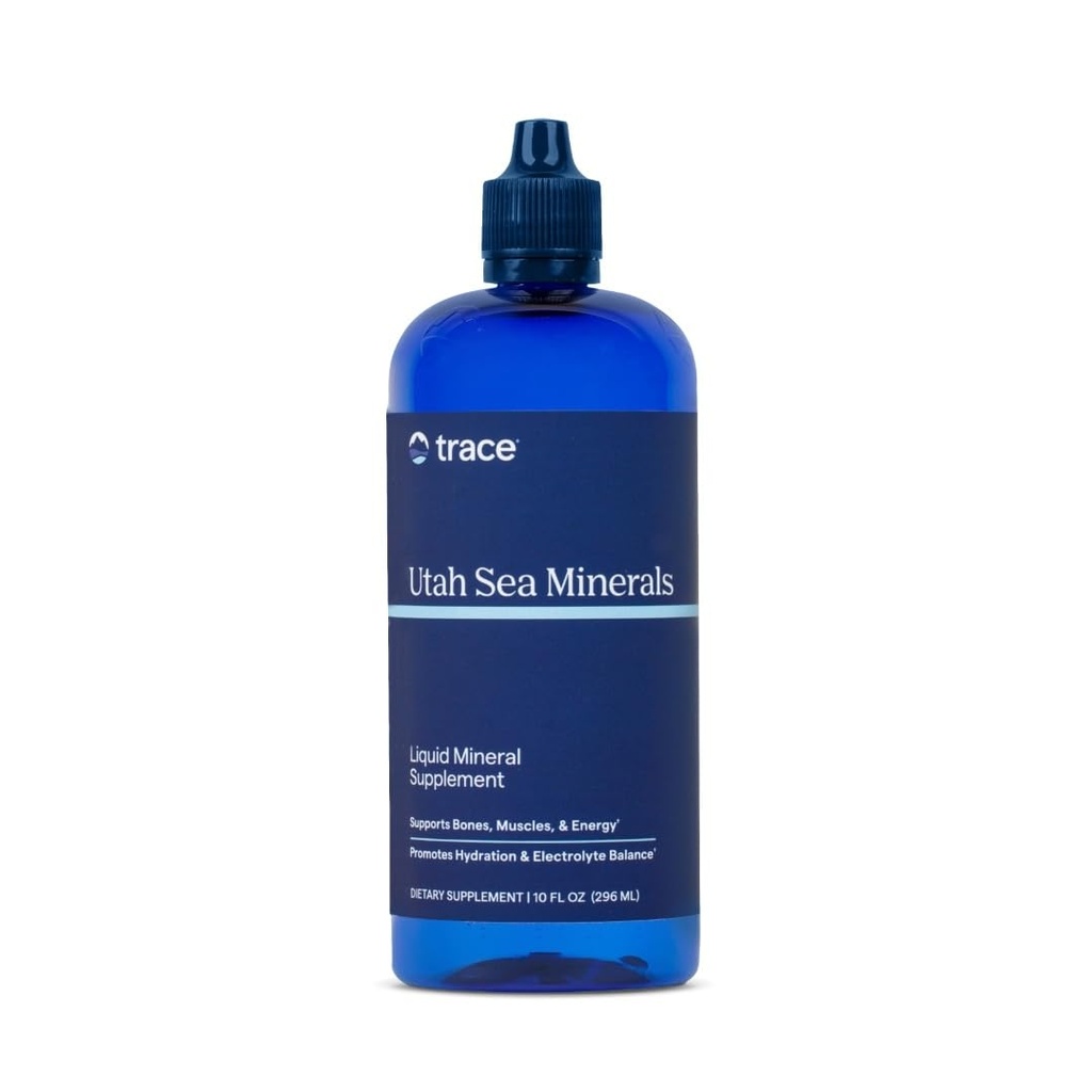 Trace Minerals Utah Sea Minerals - Liquid Nutritional Supplement with Sea Minerals - Energy Supplement with Ionic Trace Minerals, Magnesium & More - Tukee Heart Health - 10 fl oz
