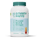SmartyPants Prenatal vitamiineja naisille, monivitamiini Gummies: Omega 3 kalaöljy (EPA/DHA), Biotiini, metyylifolaatti, D3, C-vitamiini, B12, B6, A, K & Sinkki, Inositoli, 120
