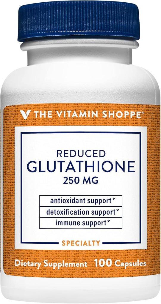Vitamiini Shoppe alennettu Glutationi Antioksidantti - 250 MG (100 kapselia)