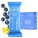 MenoWell Menopause Protein Bars for Women, Painonhallinta Tuki, Tuore mustikka sitruuna, 25% Daily Fiber, Plant-Baseed, 7g proteiinia, 1g lisätty sokeri, 10 Luku (Pakkaus 1)