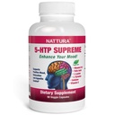 Nattura 5-HTP Supreme - för positivt humör, avkoppling och aptitkontroll - med 5-HTP, L-Tyrosin, L-Lysin, vitamin B6, folat (Folsyra), vitamin C (askortsyra), Calcium - 90 kapslar