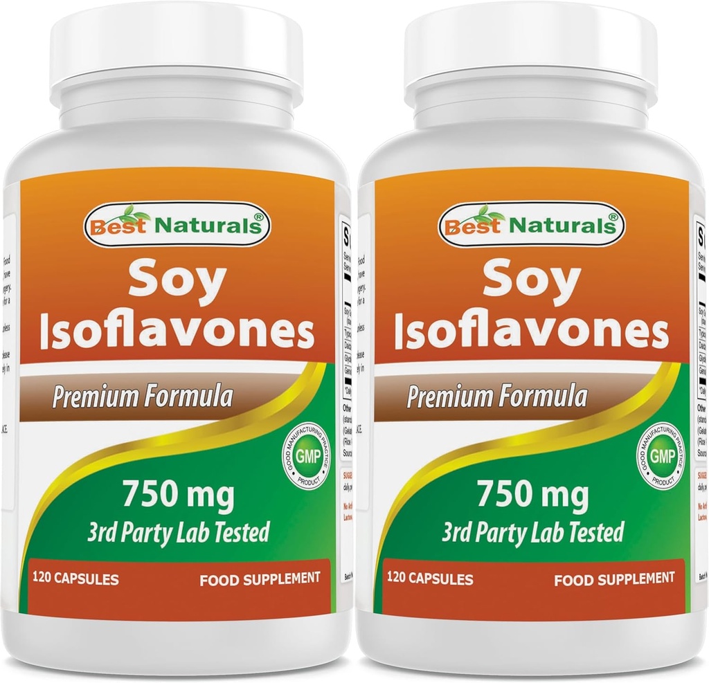Best Naturals Soy Isoflavones 750 mg 120 kapselia (120 kpl)