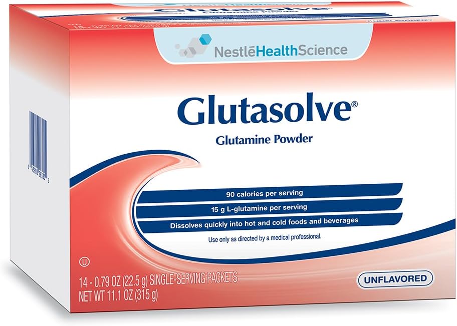Glutasolve Glutaminpulver, Unflavored, 0,79 Oz Packet, 14 Pack
