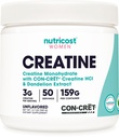 Nutricost Creatiini Monohydraatti Powder for Women, Micronized, Unmariored, 50 Tarjoilut - Kasvisruokaa, Ei-GMO, Gluteenittomat