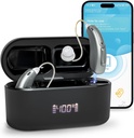Kuulolaitteet (ei vahvistimia), Bluetooth Ladattavat kuulolaitteet senioreille aikuisille, Superior Sound Quality OTC Smart Heading Aid with Melu Peruutus, Bluetooth Enabled & App Control, 4 Modes
