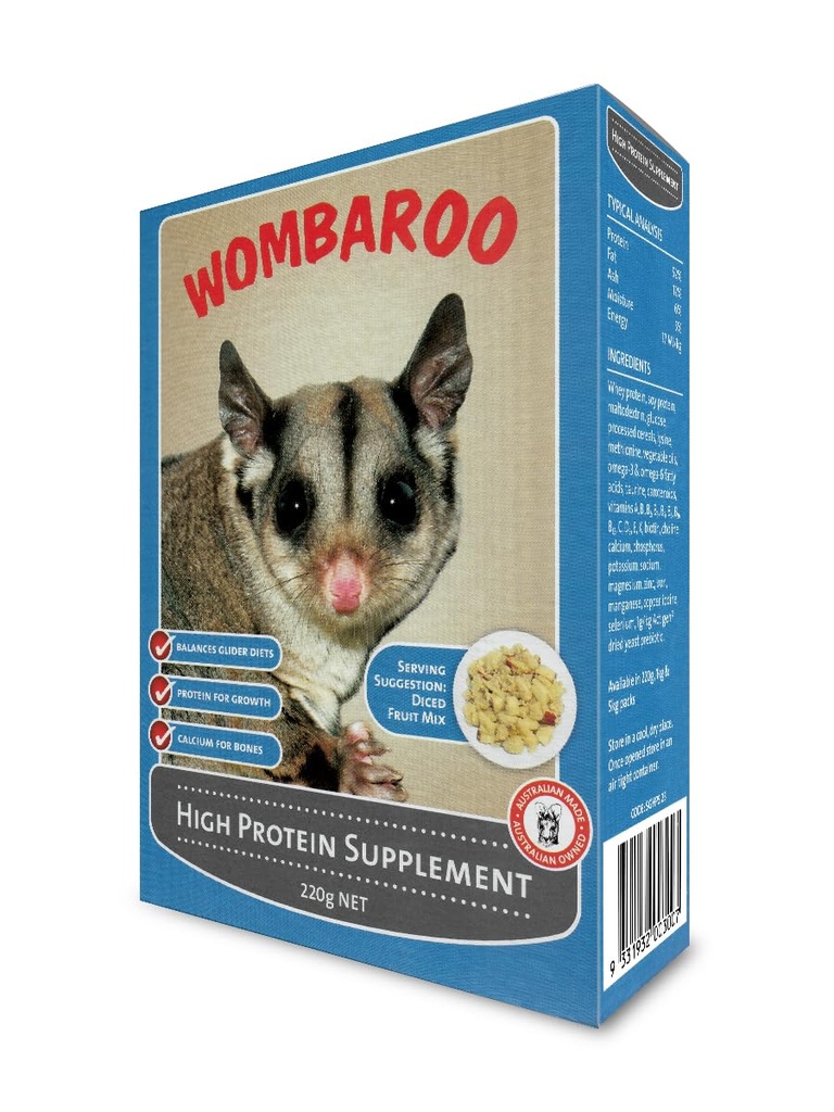 Wombaroo High Protein Sugar Gliders ja Flying Oravat, pikainen HPW - 7,7 Ounces (220 grammaa)