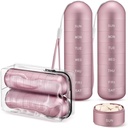 [2 Pack] Zannaki Metal Travel Pill Organizer, Portable Waterproof Weekly Pill Box, Large Aluminum Alloy Pill Case Container, BPA Free 7 Day Medicine Organizer Holder för vitamin, Supplement