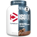Dymatize ISO100 Whey Protein Powder Isolate, Gourmet Chocolate, 25g proteiinia, 5 punta, 5.5g BCAAs, Alle 120 Cal., Gluteeniton, 1g rasvaa, 1g sokeria, 2g Karb (71 tarjoilua)
