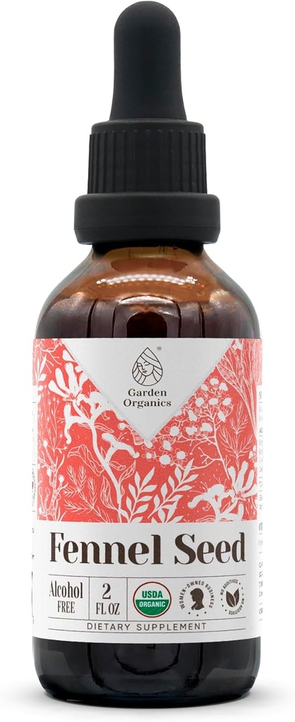 Fennel Seed USDA Organic Alcohol-Free Extract | Dietary Supplement, High-Potency Tincture | Natural Certified Organic Fennel (Foeniculum vulgare) Torkade Seed 2oz
