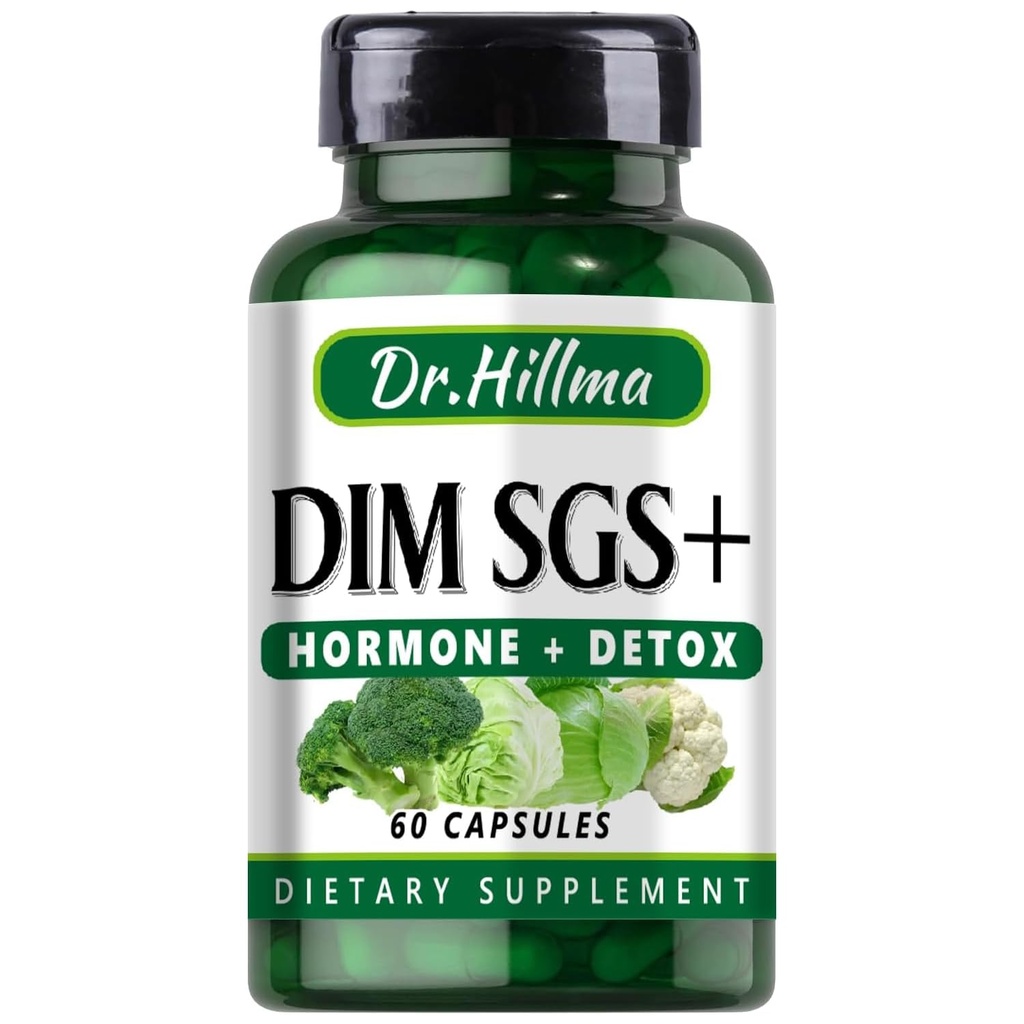 Dim Hormone Detox Supplement 200Mg Diindolyylimetaani kannustaa normaalia estrogen täydentää naisille, Hormonaalinen akne Hot Flass täydentää, vaihdevuosia tuki, edistää detoxification(60 Capsules)