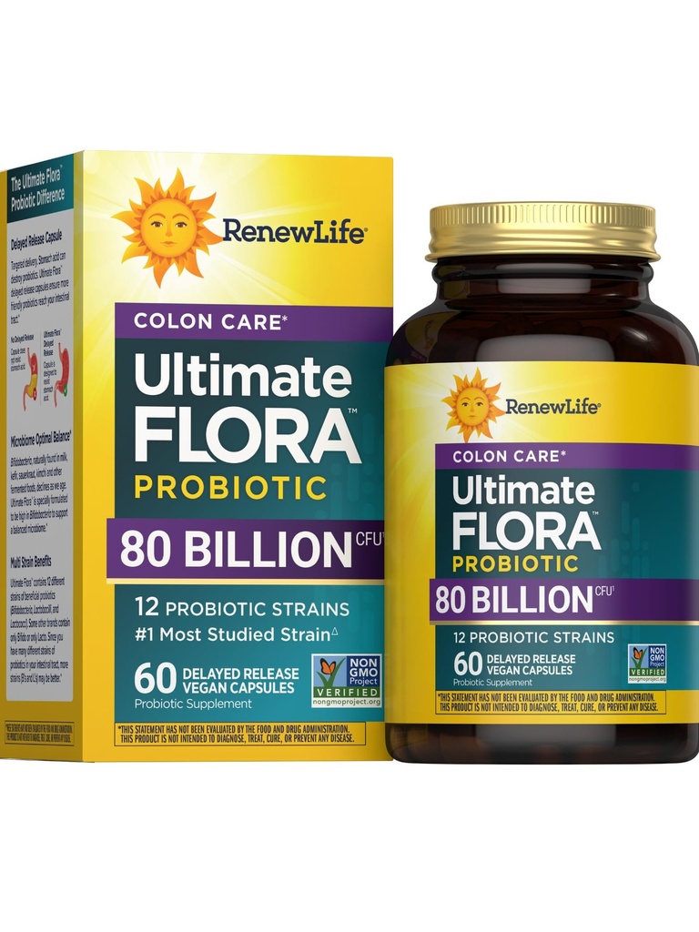 Uusi Life Probiootti Colon Care Probiootti Kapselit, Päivittäinen täydennys Tarjoukset Colon Support, L. Rhamnosus GG, Dairy, Soy ja gluteeniton, 80 miljardia PMY, 60