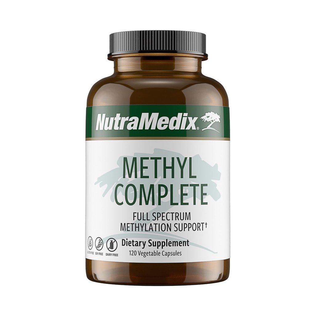 NutraMediax Methyl Complete - Complete Methylation & Energy Support Kapselit - B2, B6, B12 & Folaatti - Creatiini Monohydraatti & Betaine Vedetön (120 kreatiniini)