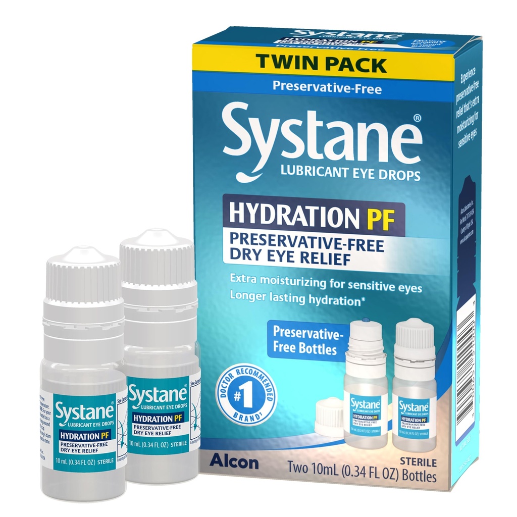 Systane Hydration Multi-Dose Säilöntäaineeton silmätippa Kuivasilmäinen Relief Twin Pack (2x10ml)