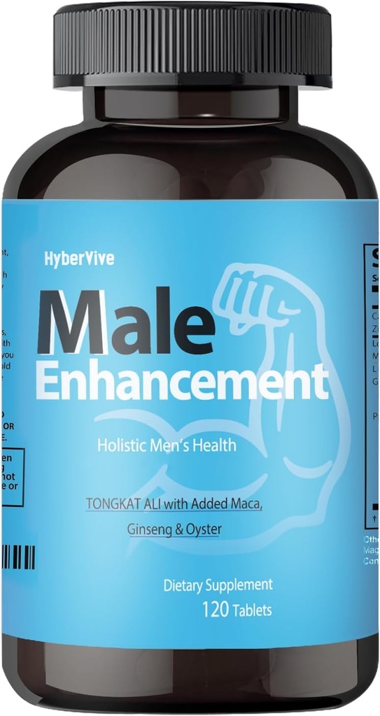 Testosteron Supplement för män - Tongkat Ali, Maca, L-Arginine HCI & Ginseng för energi, Stamina & Endurance, Non-GMO, Gluten-Free, 120 tabletter (60-dagars leverans)