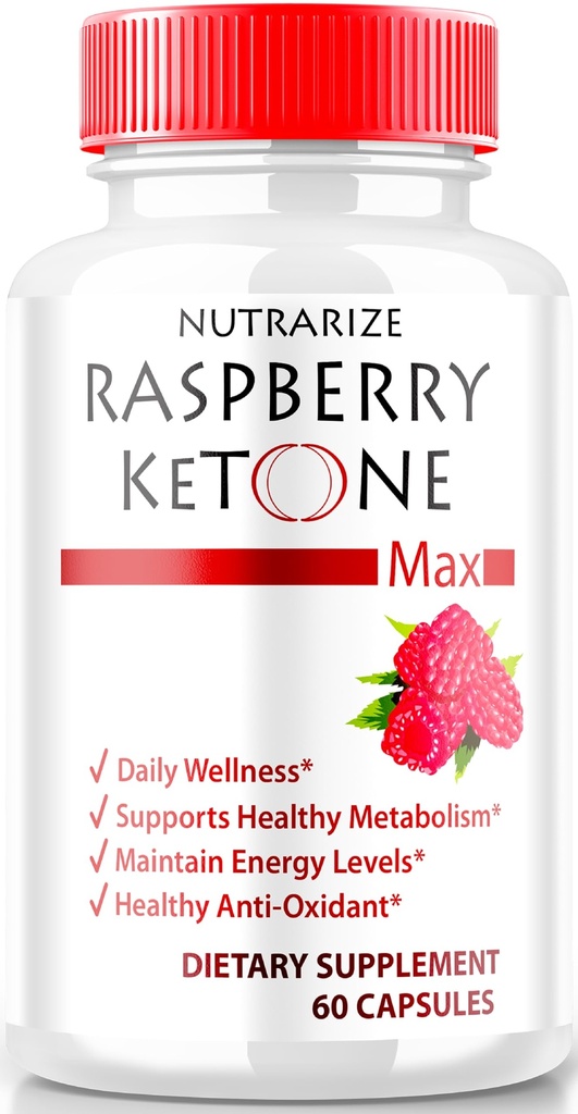 Raspberry Ketone Capsules, Officiell Raspberry Ketone för viktminskning, All-Natural Keto Formel för att låsa upp din kropp och Fitness mål, RaspberryKetone 1200MG Supplement, Recensioner (60 kapslar)