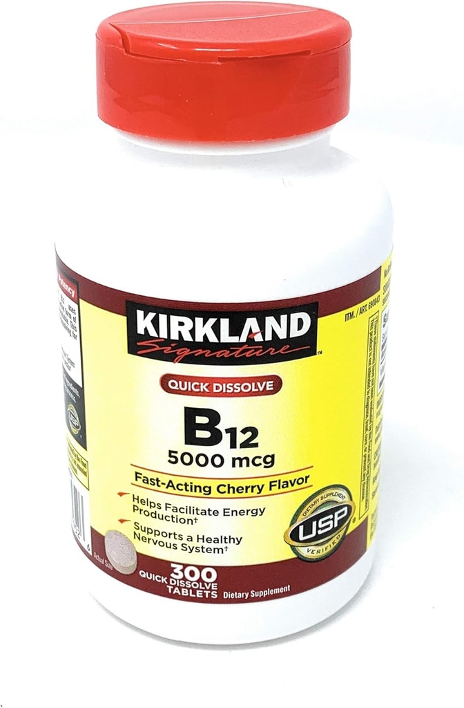 Kirkland Signature Quick löser upp B-12 5000 mcg, 300 tabletter